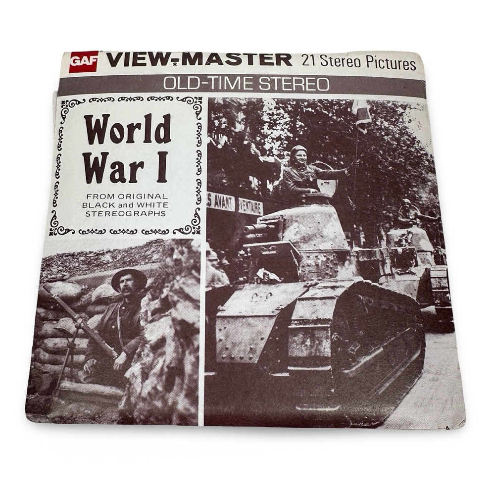 Vintage 1975 GAF View-Master World War I WWI 3 Reel Set B 792 with Booklet